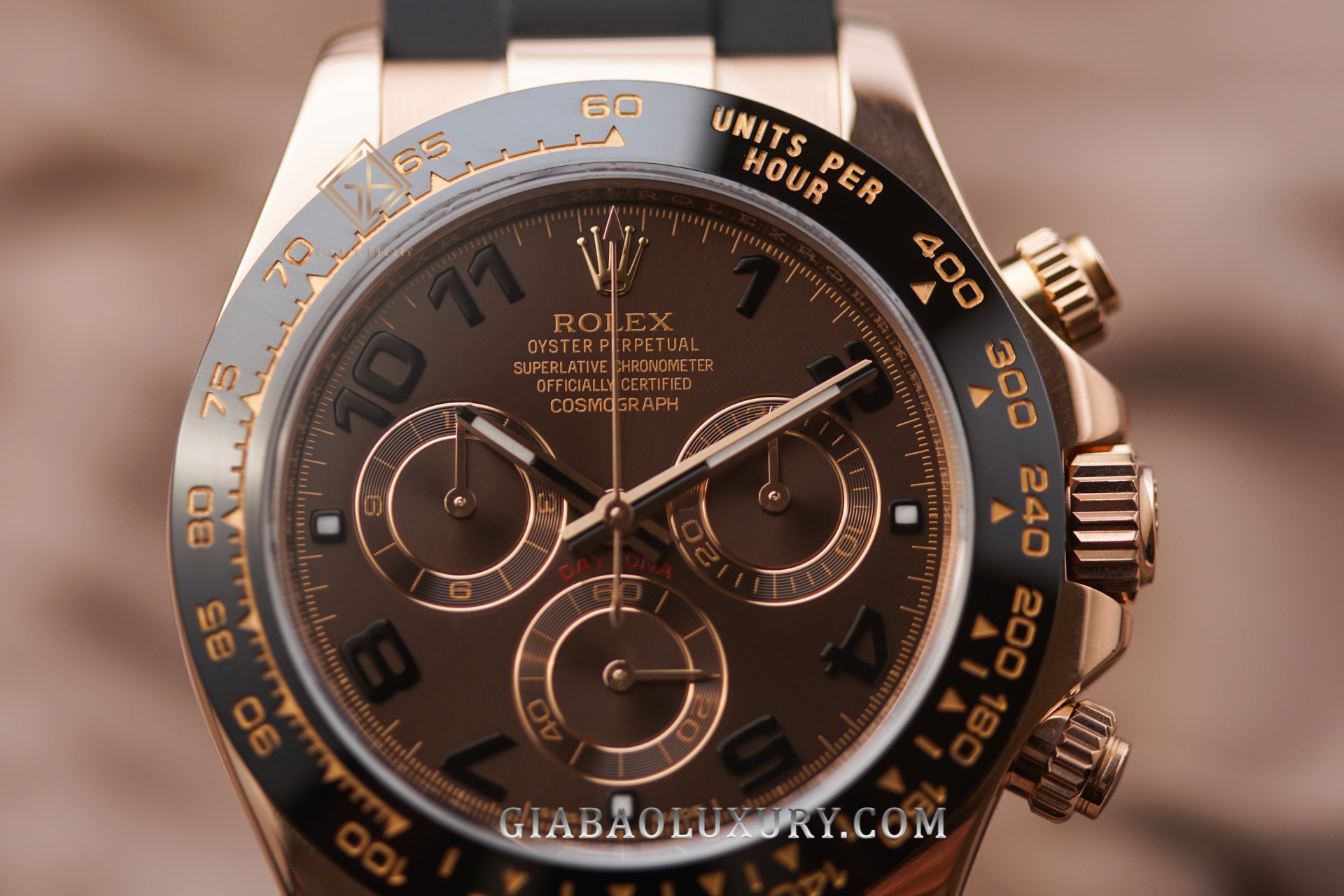 Đồng hồ Rolex Cosmograph Daytona 116515LN Mặt Số Chocolate Cọc Số Học Trò