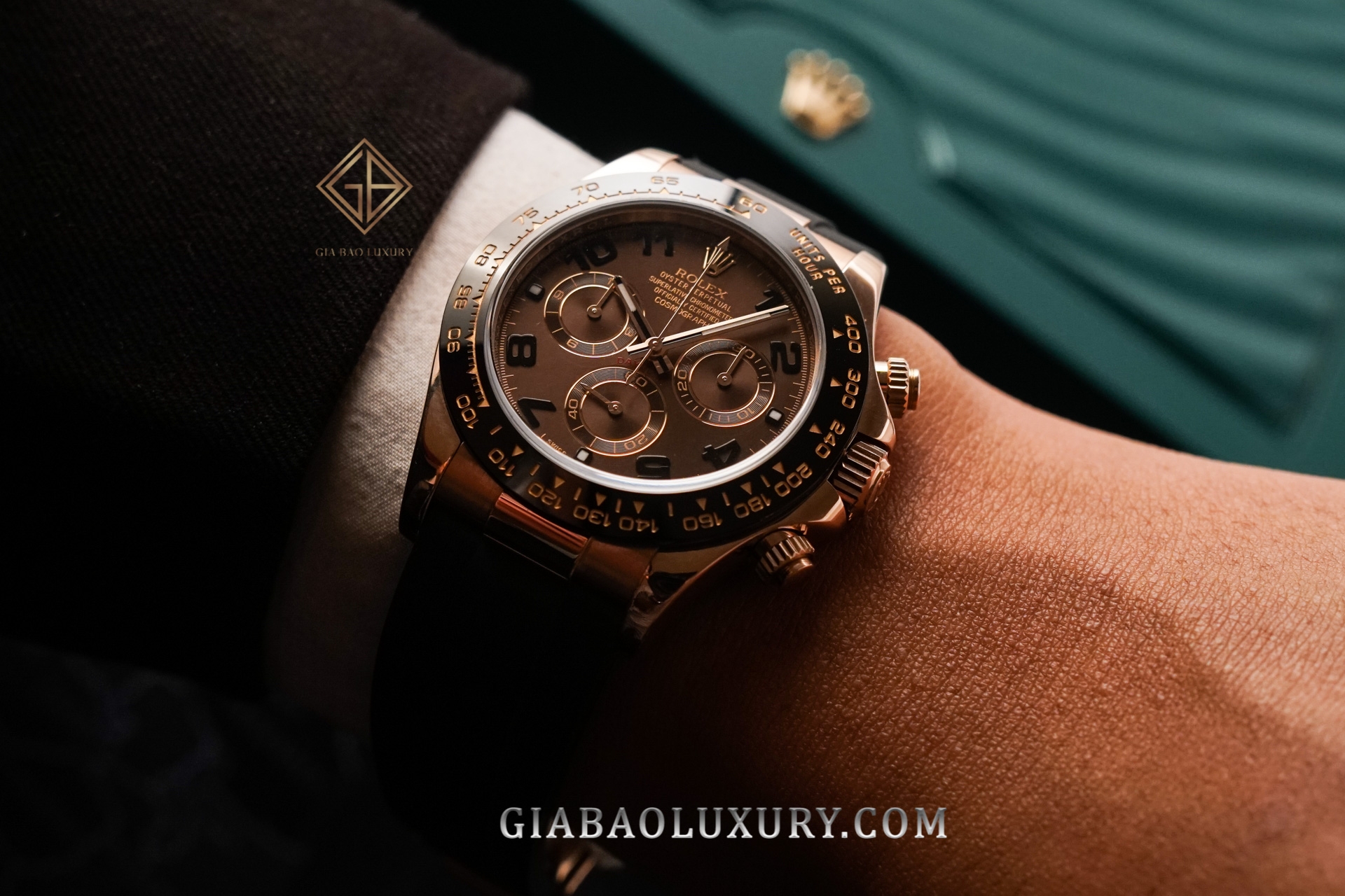 Đồng hồ Rolex Cosmograph Daytona 116515LN Mặt Số Chocolate Cọc Số Học Trò