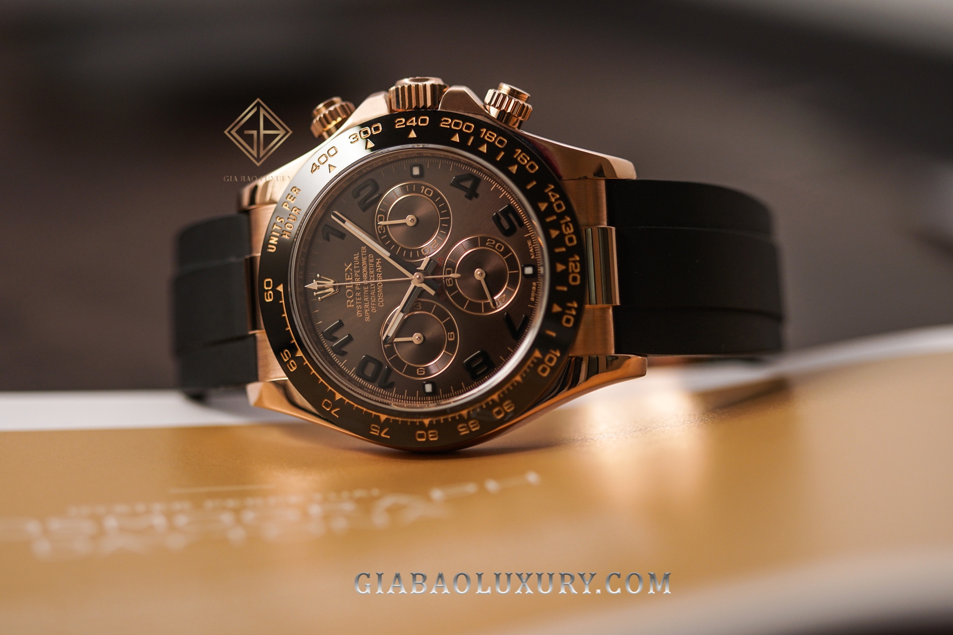 Đồng hồ Rolex Cosmograph Daytona 116515LN Mặt Số Chocolate Cọc Số Học Trò