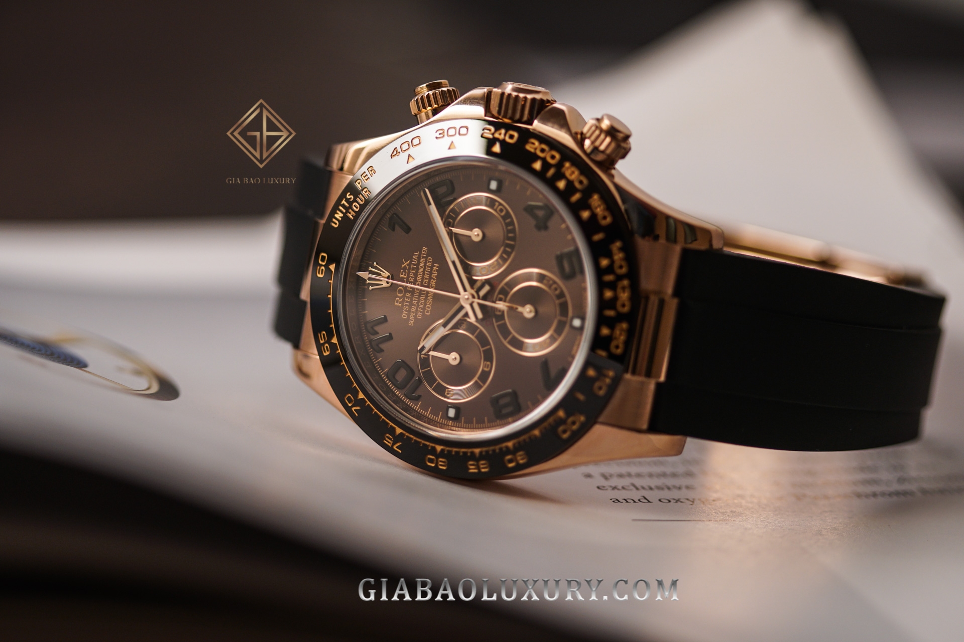Đồng hồ Rolex Cosmograph Daytona 116515LN Mặt Số Chocolate Cọc Số Học Trò
