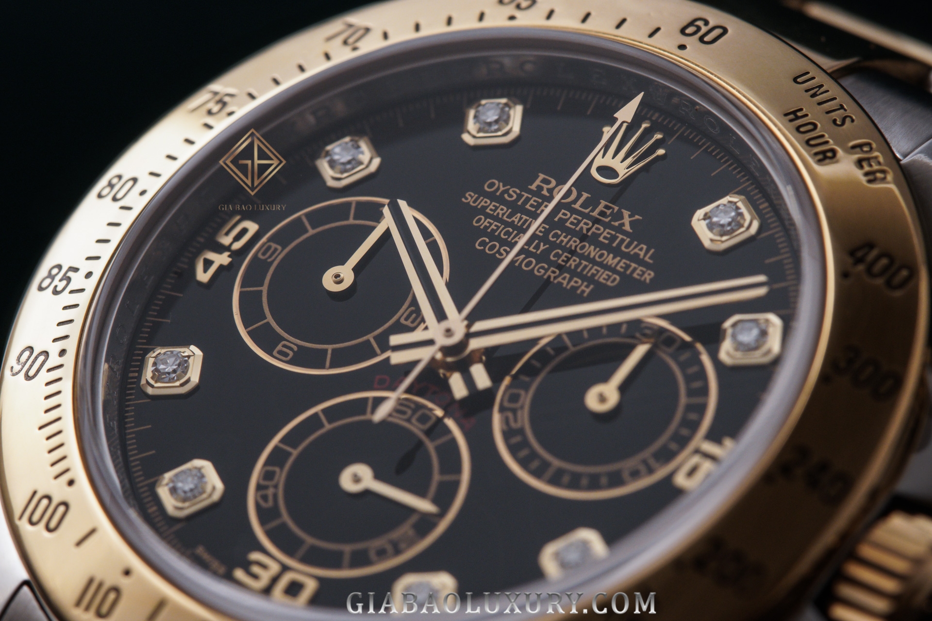 Đồng hồ Rolex Cosmograph Daytona 116523 Mặt số Đen