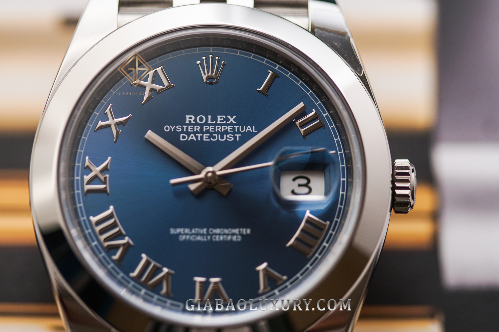 Đồng Hồ Rolex Datejust 41 126300 Mặt Số Xanh Cọc Số La Mã