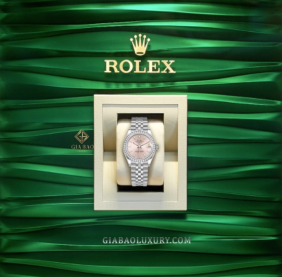 Đồng Hồ Rolex Datejust 31 278384RBR Mặt Số Hồng Cọc Số Dạ Quang