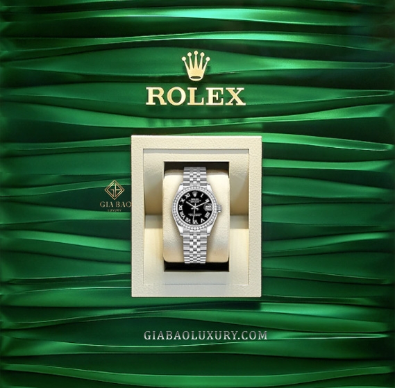 Đồng Hồ Rolex Datejust 31 278384RBR Mặt Số Đen Cọc Số La Mã