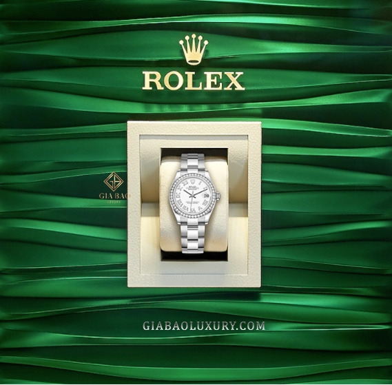 Đồng Hồ Rolex Datejust 31 278384RBR Mặt Số Trắng Cọc Số La Mã Dây Đeo Oyster