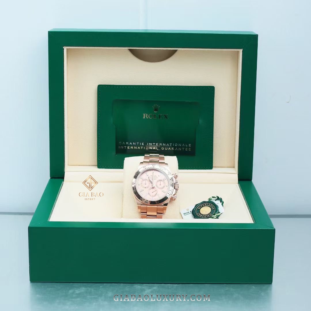 Đồng Hồ Rolex Cosmograph Daytona 116505 Mặt Số Sundust Cọc Số Kim Cương Baguette