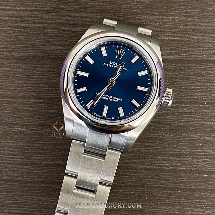 Đồng Hồ Rolex Oyster Perpetual 276200 Mặt Số Xanh Dương