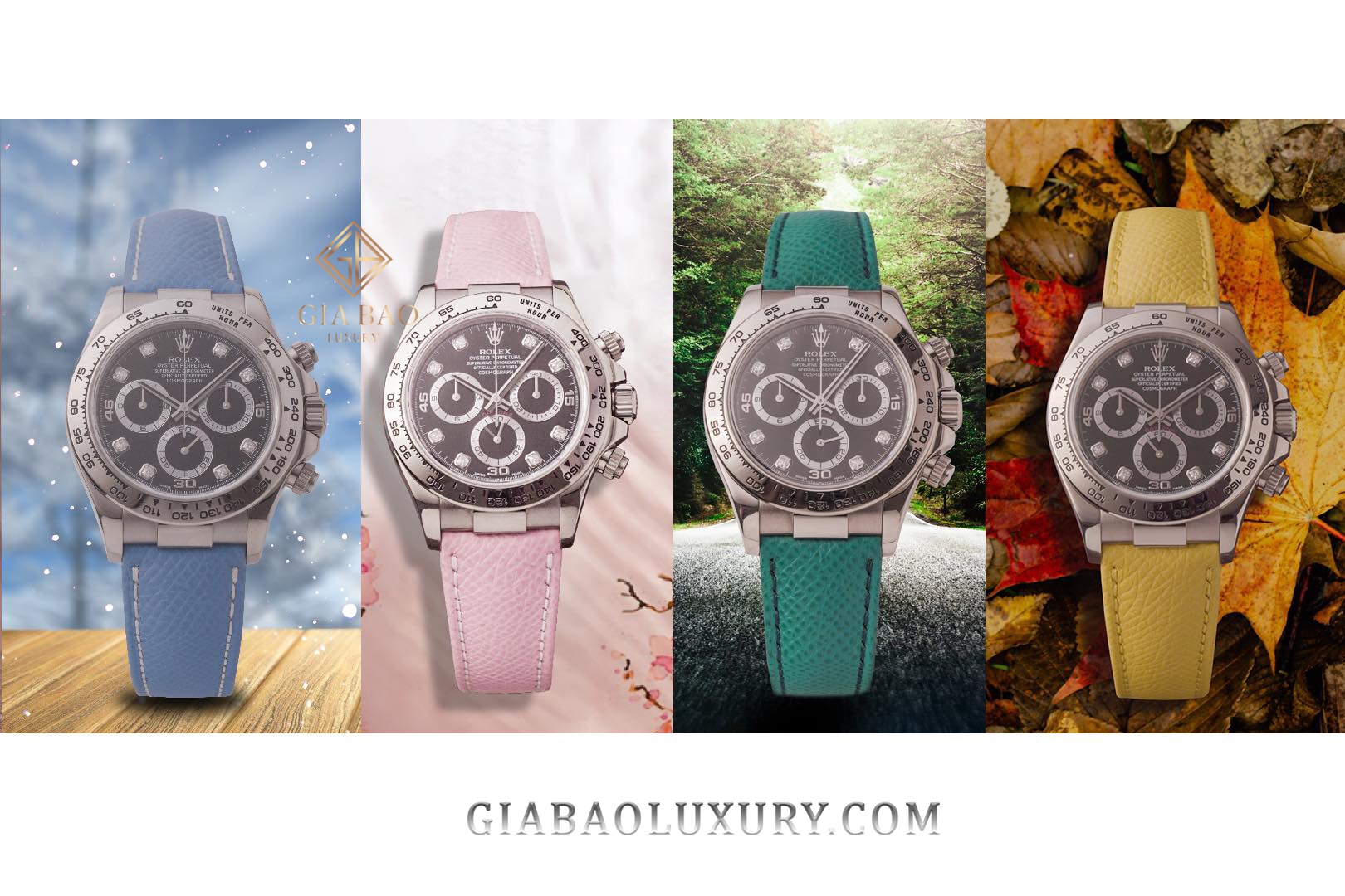 Đồng Hồ Rolex Cosmograph Daytona 116519G Mặt Số Đen Cọc Số Kim Cương
