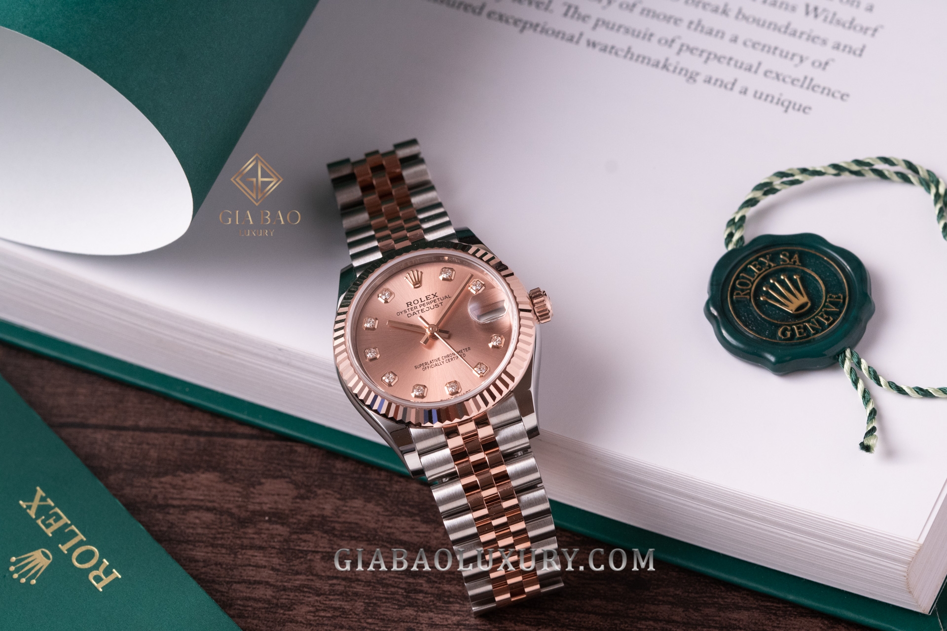 Đồng Hồ Rolex Datejust 31 278271 Mặt Số Hồng Nạm Kim Cương