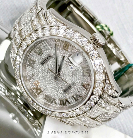 Đồng Hồ Rolex Pearlmaster 39 86409RBR Mặt Số Đính Kim Cương
