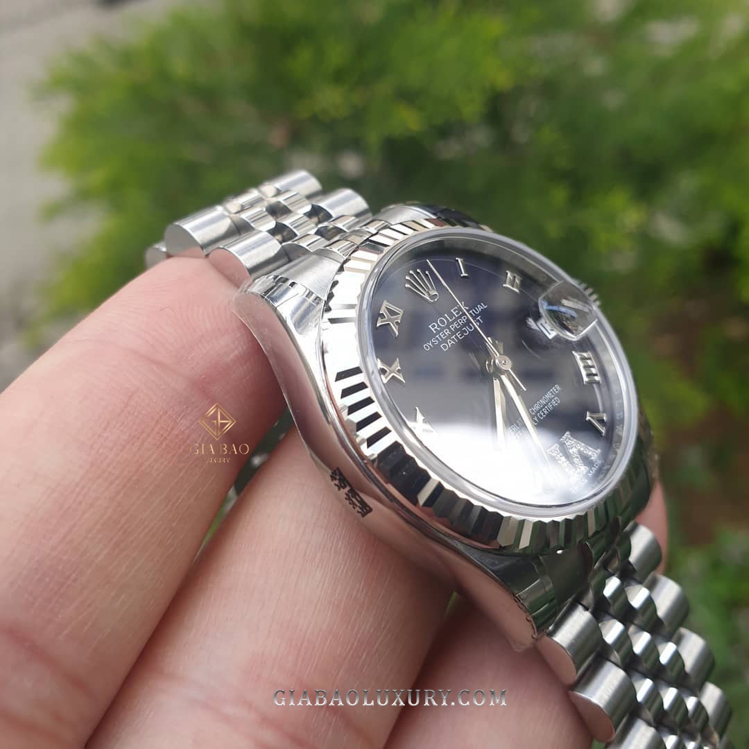 Đồng Hồ Rolex Datejust 31 178274 Mặt Số Purple Cọc Số La Mã