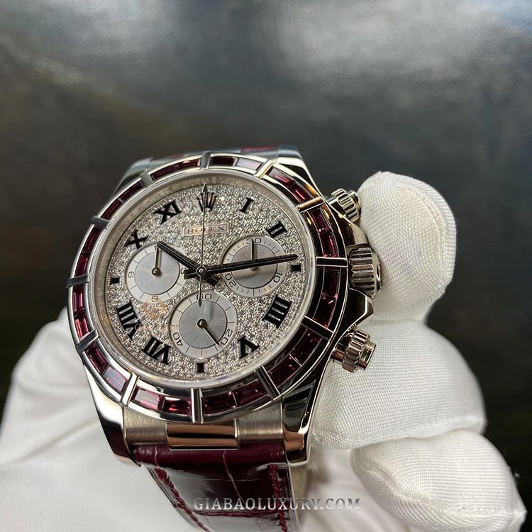 Đồng Hồ Rolex Cosmograph Daytona 116589SALV Mặt Số Đính Kim Cương