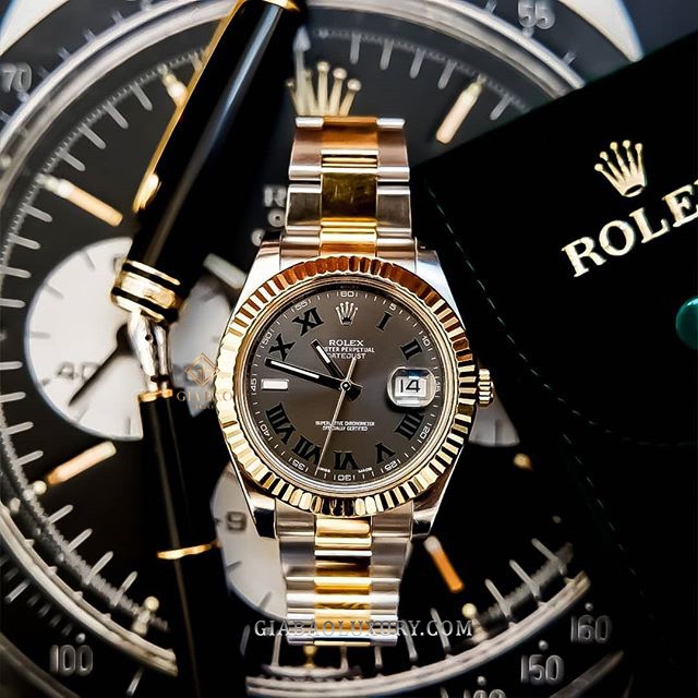 Đồng Hồ Rolex Datejust 41 126333 Mặt Số Xám Cọc Số La Mã Dây Đeo Oyster