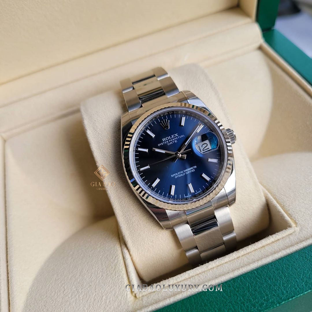 Đồng Hồ Rolex Datejust 34 115234 Mặt Số Xanh