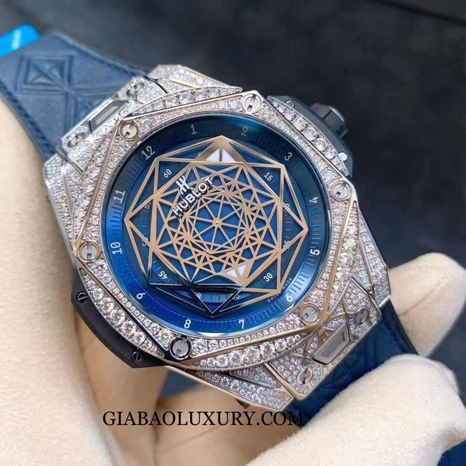 Đồng Hồ Hublot Big Bang Sang Bleu Titanium Blue Pavé 45mm 415.NX.7179.VR.1704.MXM18