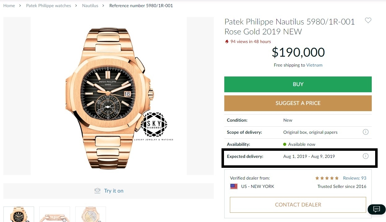 Đồng Hồ Patek Philippe Nautilus 5980/1R Mc Gregor