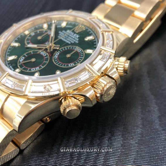 Đồng Hồ Rolex Cosmograph Daytona 116568BR Mặt Số Xanh