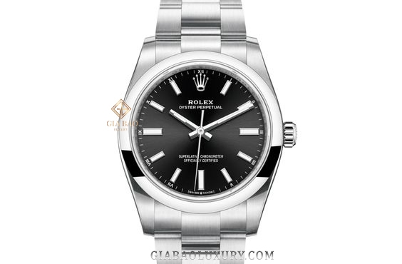 Đồng Hồ Rolex Oyster Perpetual 124200 Mặt Số Đen