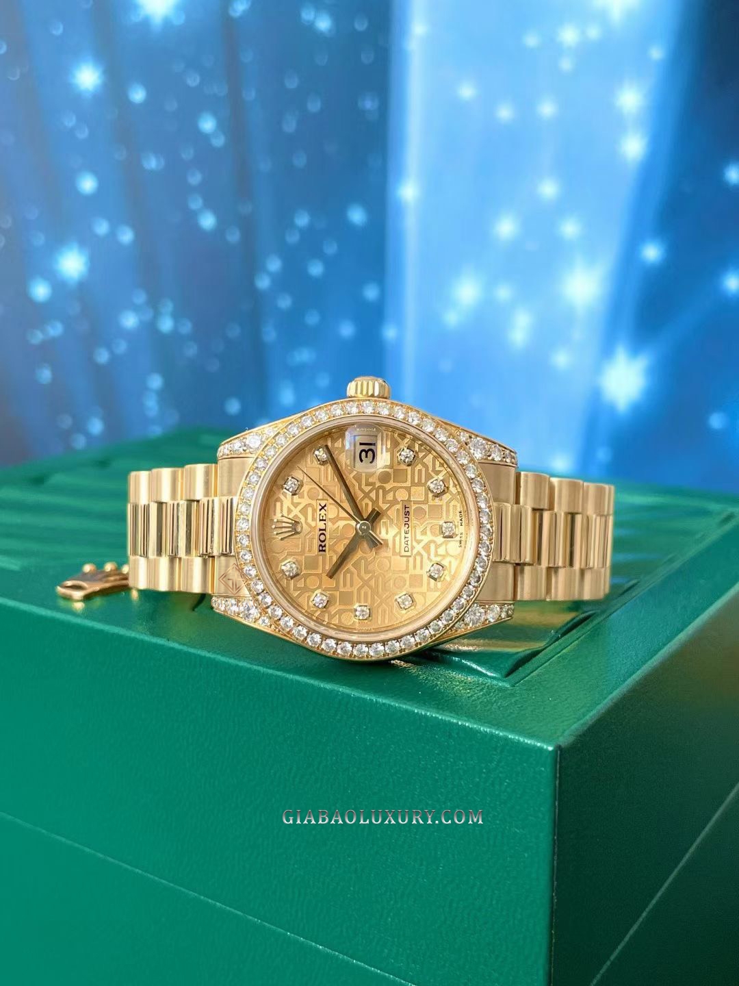 Đồng Hồ Rolex Datejust 31 178158 Mặt Số Champagne Họa Tiết Vi Tính 