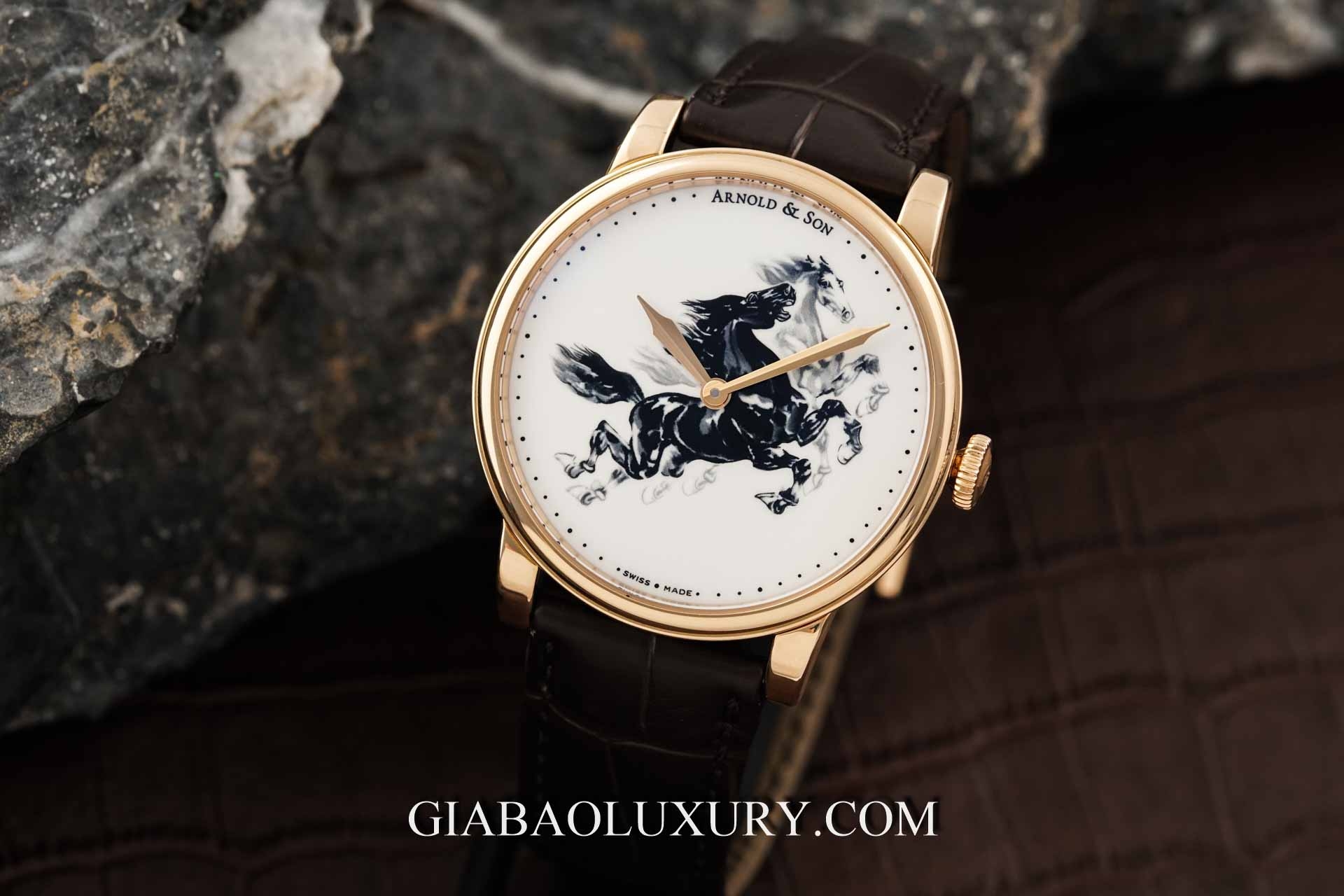 Review cặp đồng hồ Arnold & Son HM Horses Set