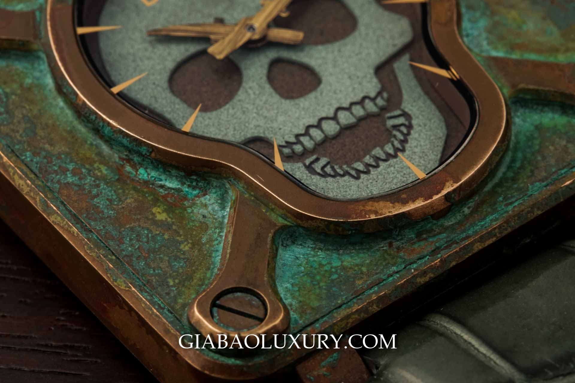 Review đồng hồ Bell & Ross Skull Bronze Patina