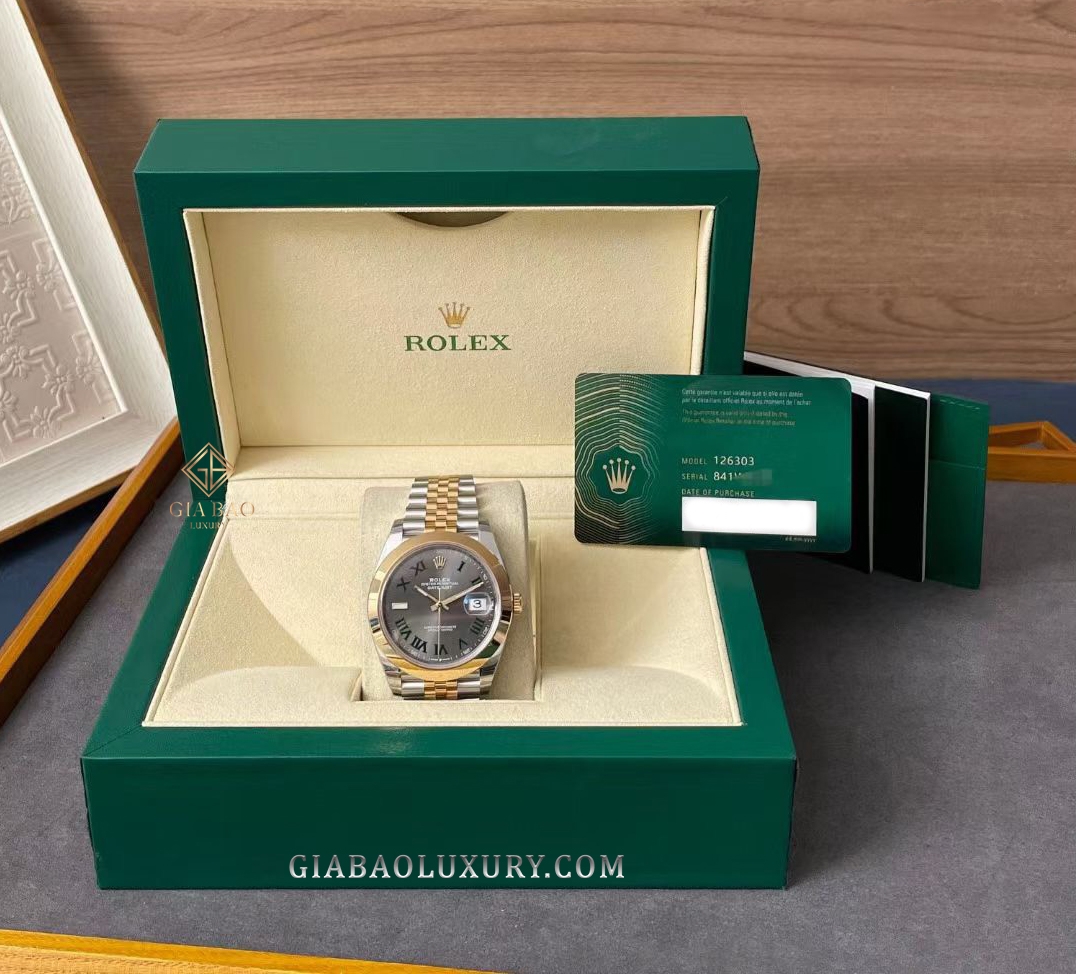 Đồng Hồ Rolex Datejust 41 126303 Mặt Số Rhodium Cọc Số La Mã