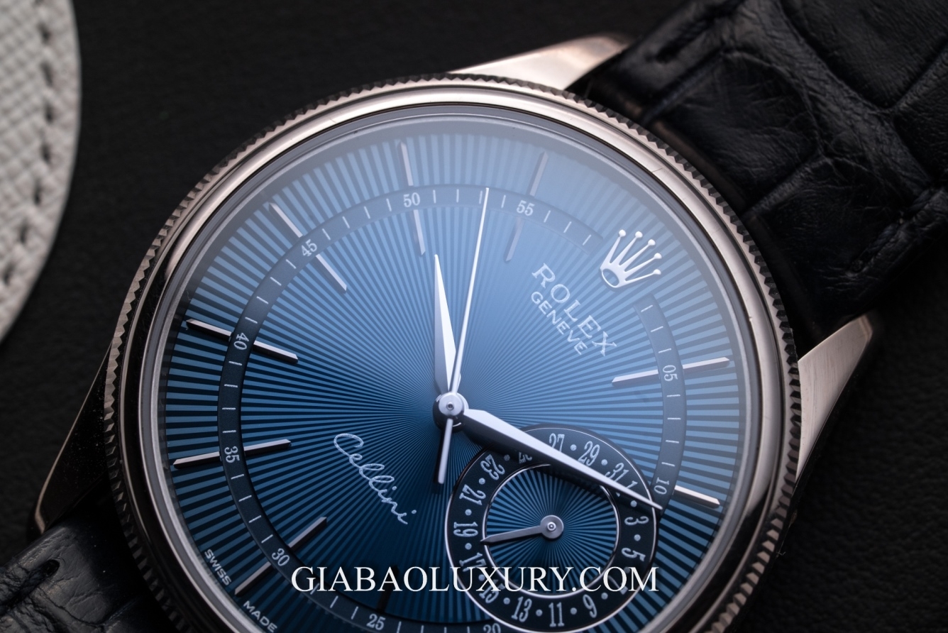 Đồng Hồ Rolex Cellini Date 50519 Mặt Số Xanh