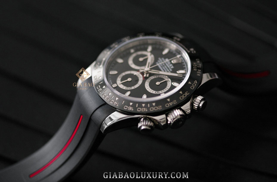 Dây cao su Rubber B dành cho đồng hồ Rolex Daytona phiên bản dây kim loại Oyster vành Ceramic - Classic Series VulChromatic®