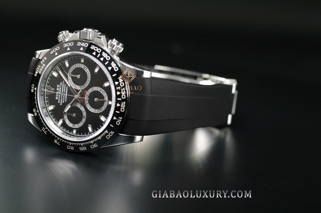 Dây cao su Rubber B dành cho đồng hồ Rolex Daytona phiên bản dây kim loại Oyster vành Ceramic -  Classic Series
