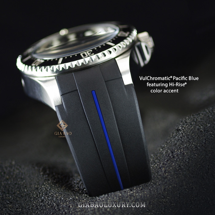 Dây cao su Rubber B dành cho đồng hồ Rolex Sea-Dweller DEEPSEA 44mm Ref. 116660 vành Ceramic khóa Glidelock (2008 - 2017) - Tang Buckle Series VulChromatic®