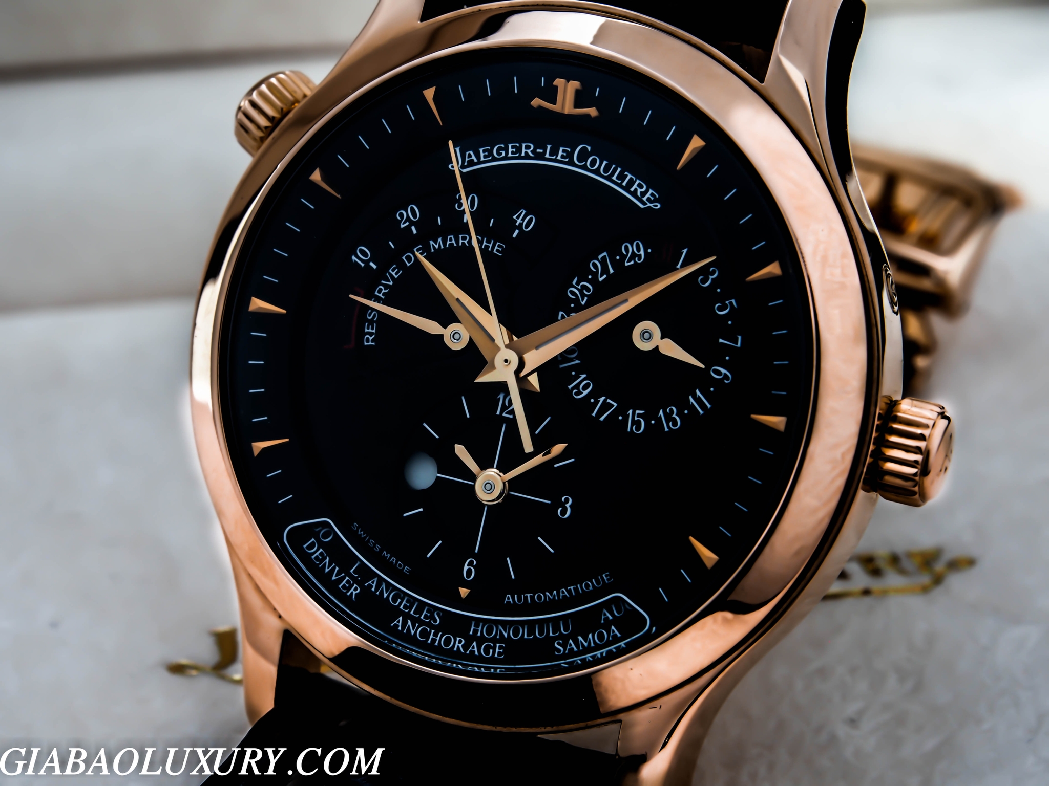 REVIEW ĐỒNG HỒ JAEGER - LECOULTRE MASTER CONTROL 1000 HOUR GEOGRAPHIC  18K  ROSE GOLD BỞI GIA BẢO LUXURY WATCH