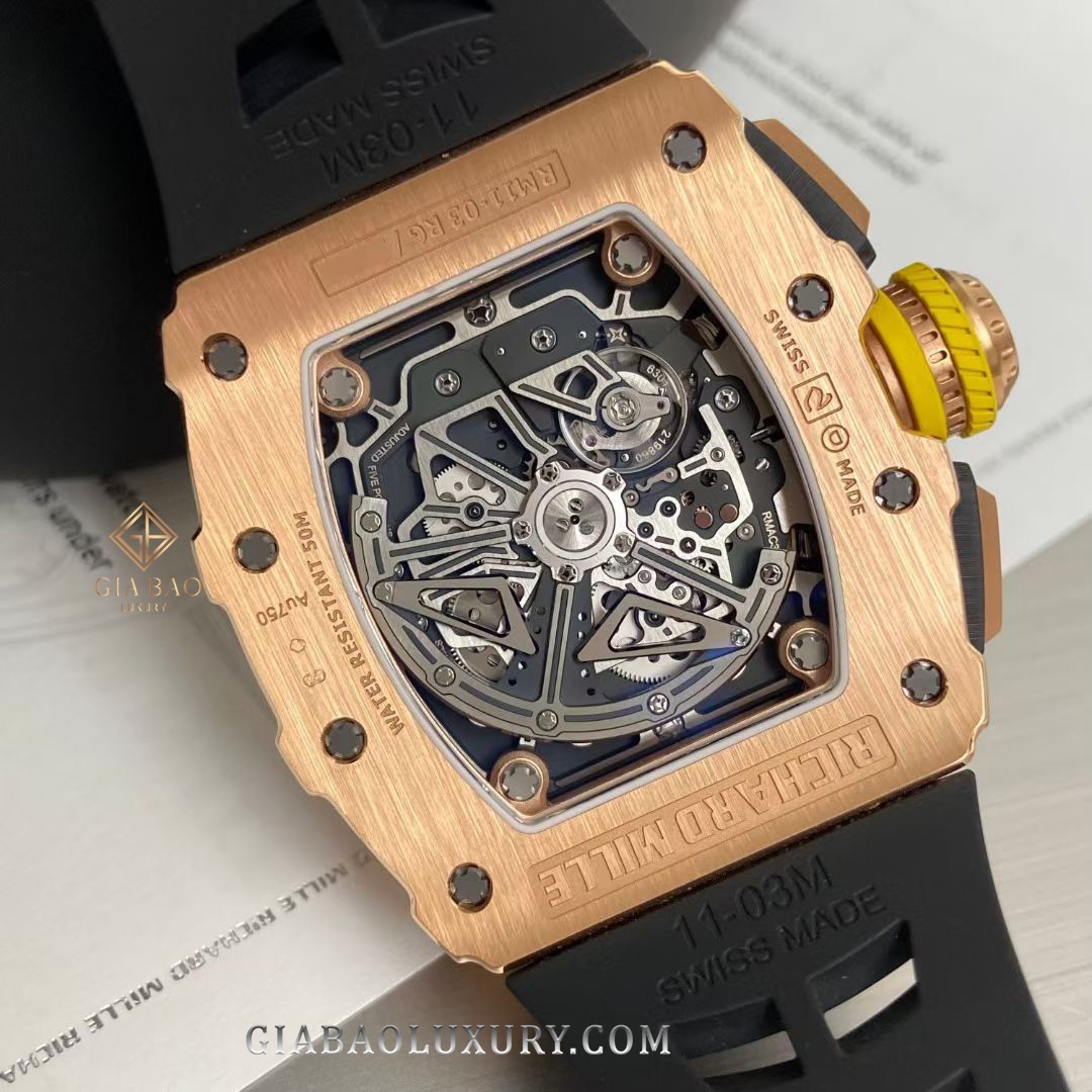 Đồng Hồ Richard Mille RM011-03 Vàng Hồng Và Kim Cương