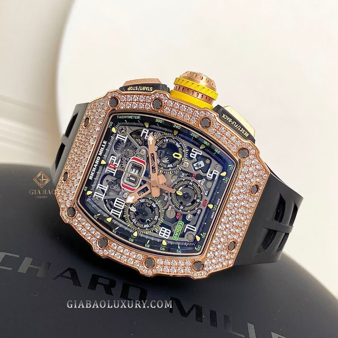 Đồng Hồ Richard Mille RM011-03 Vàng Hồng Và Kim Cương