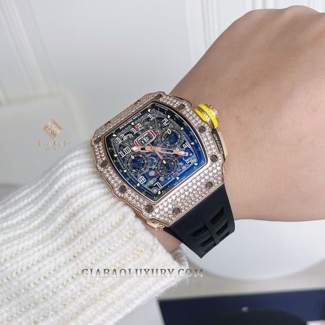 Đồng Hồ Richard Mille RM011-03 Vàng Hồng Và Kim Cương