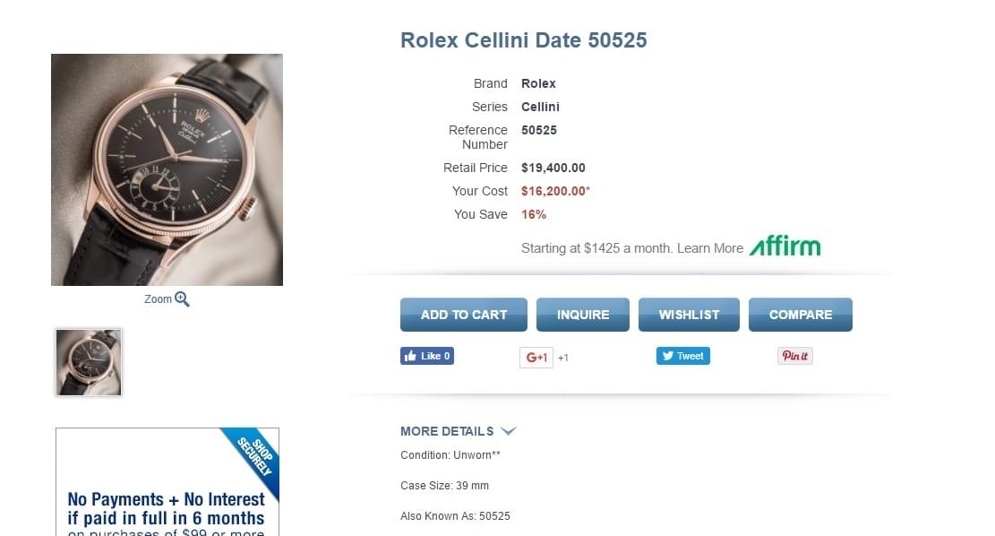 đồng hồ rolex cellini dual time 50525