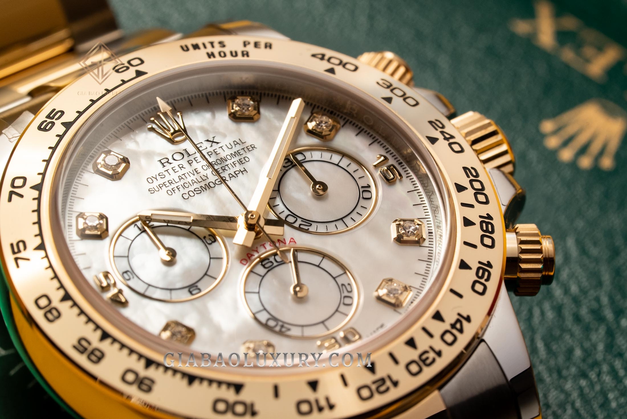 Review đồng hồ Rolex Daytona 116503 Mặt số khảm trai