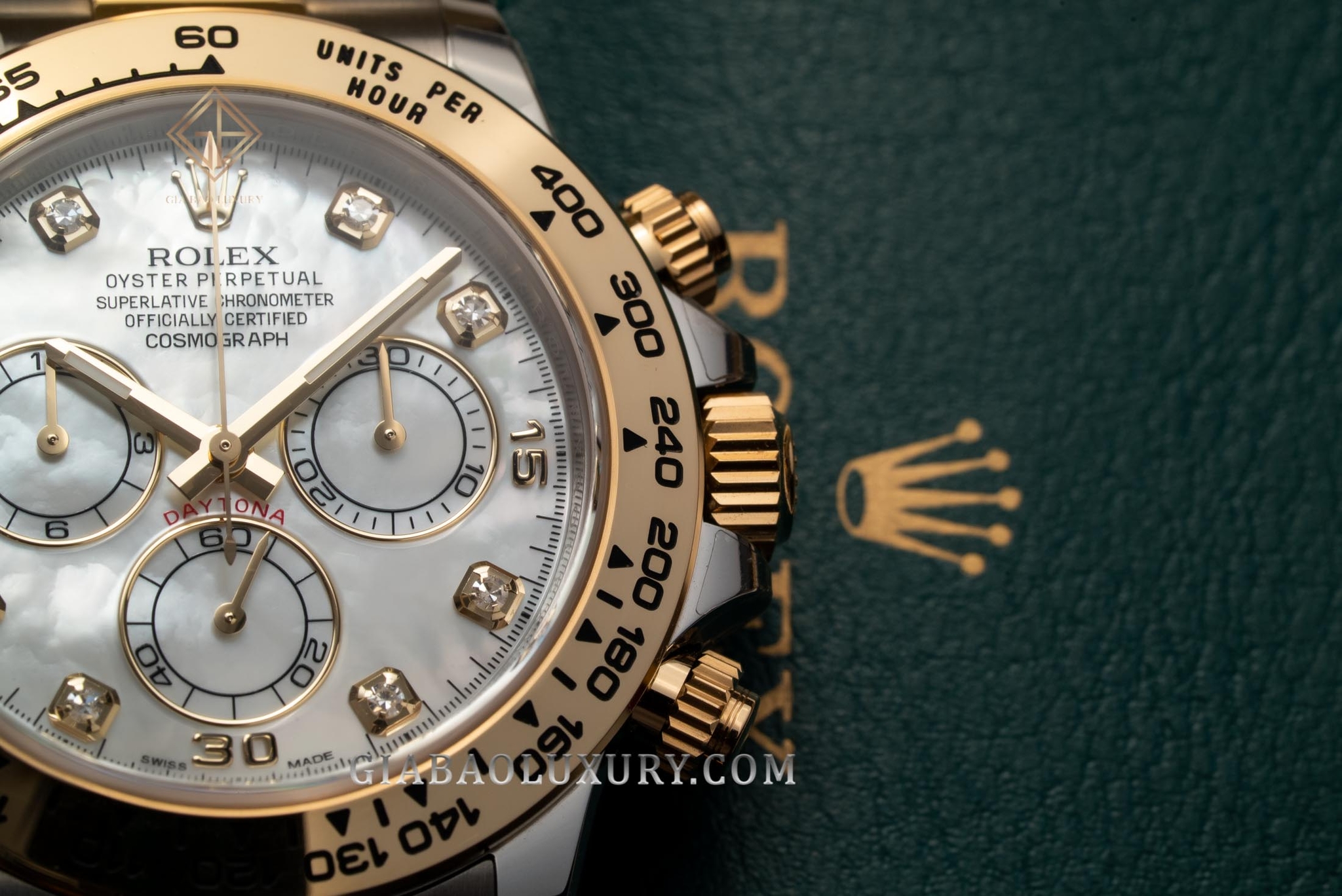 Review đồng hồ Rolex Daytona 116503 Mặt số khảm trai