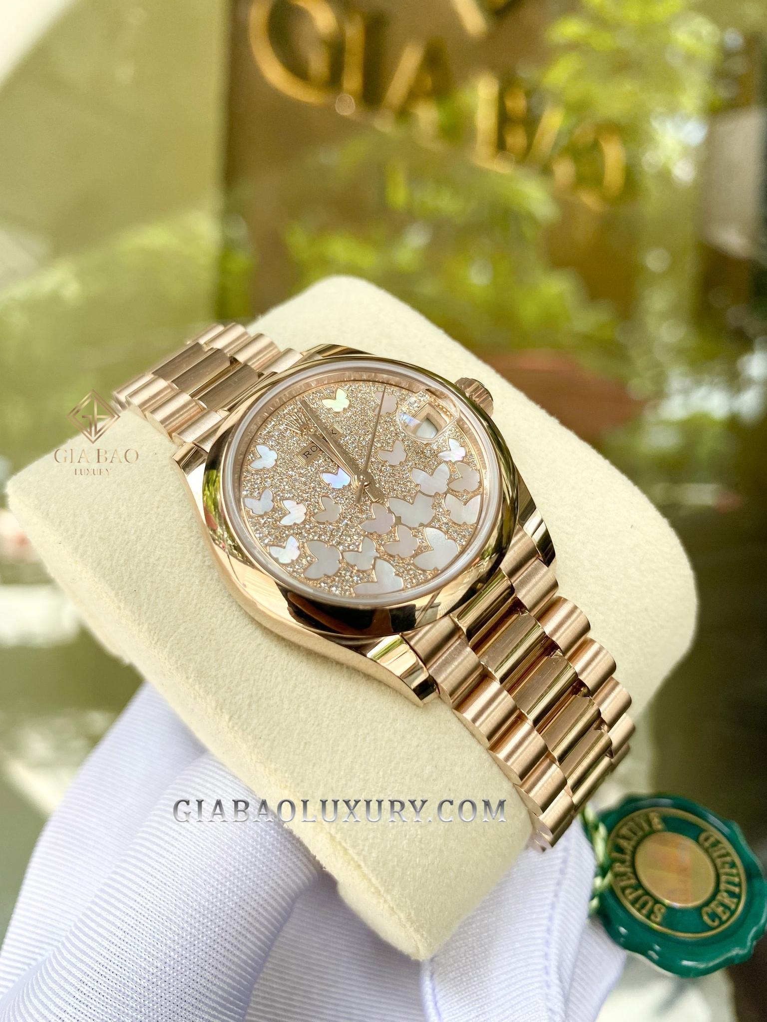 Đồng Hồ Rolex Datejust 31 278245 Mặt Số Vỏ Trai Họa Tiết Butterfly