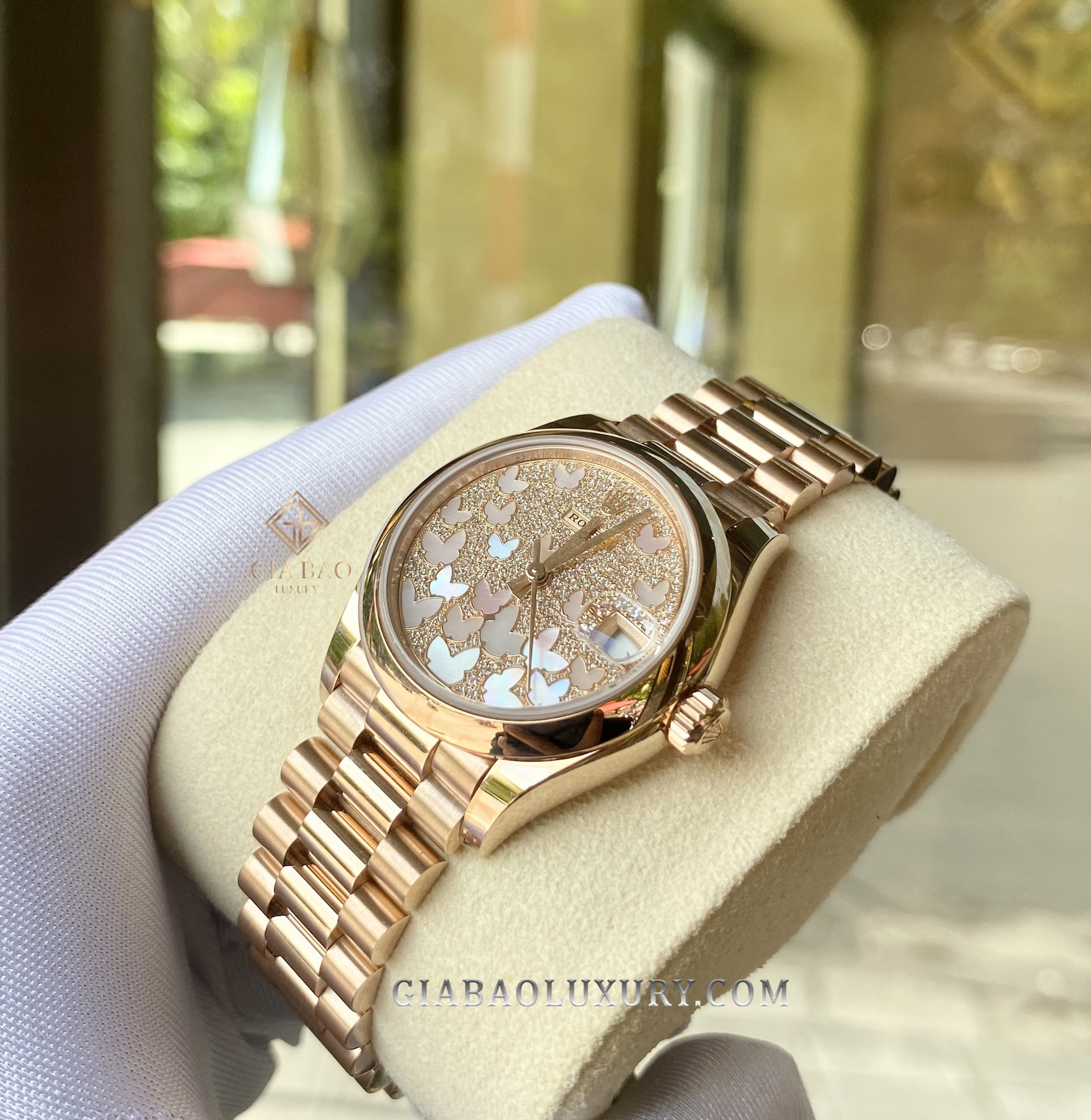 Đồng Hồ Rolex Datejust 31 278245 Mặt Số Vỏ Trai Họa Tiết Butterfly