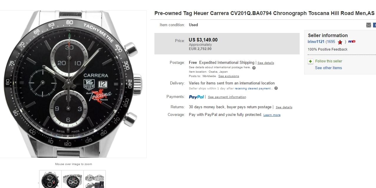 đồng hồ Tag Heuer Toscana Hill Road