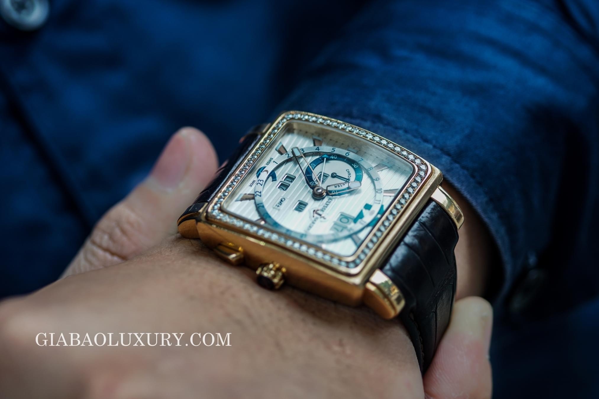 đồng hồ ulysse nardin quadrato dual time perpetual