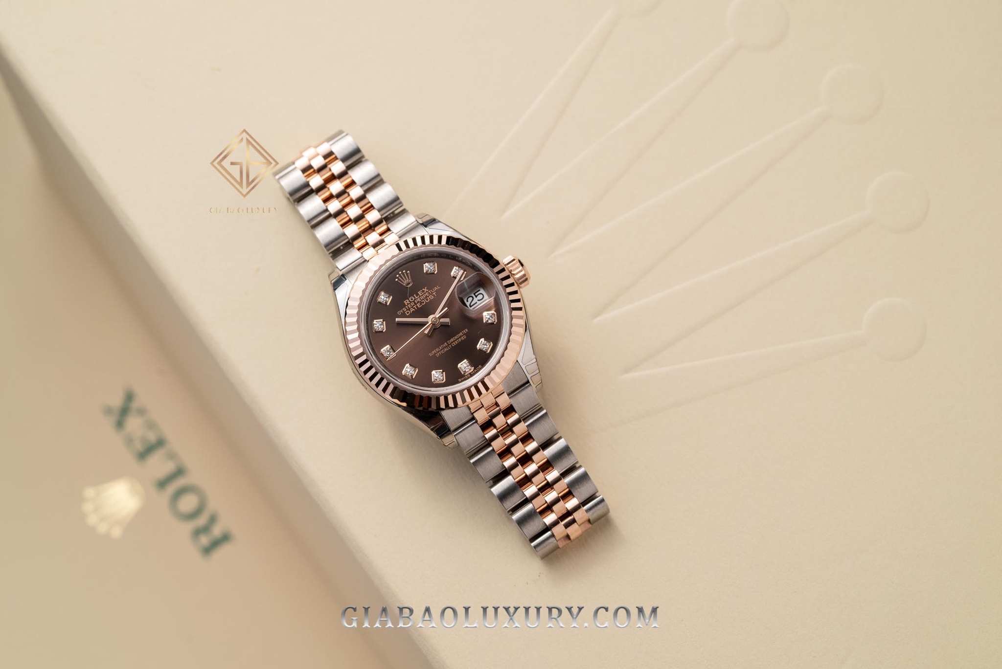Đồng hồ Rolex Lady Datejust 279171 Mặt Số Chocolate Nạm Kim Cương
