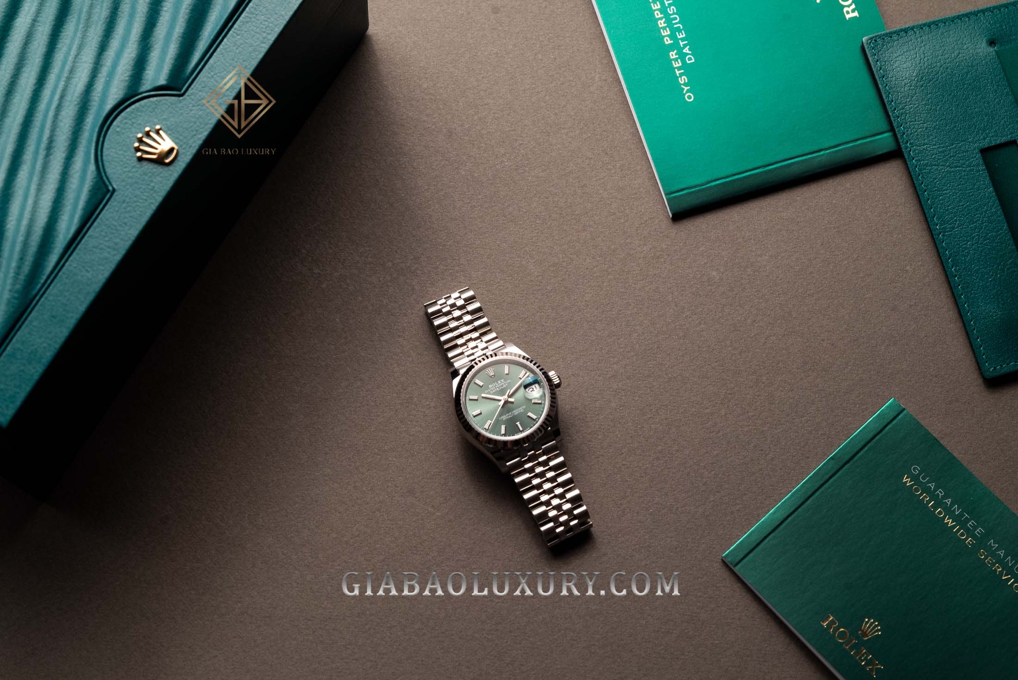 Đồng Hồ Rolex Datejust 278274 Mặt Số Xanh Cọc Số Dạ Quang