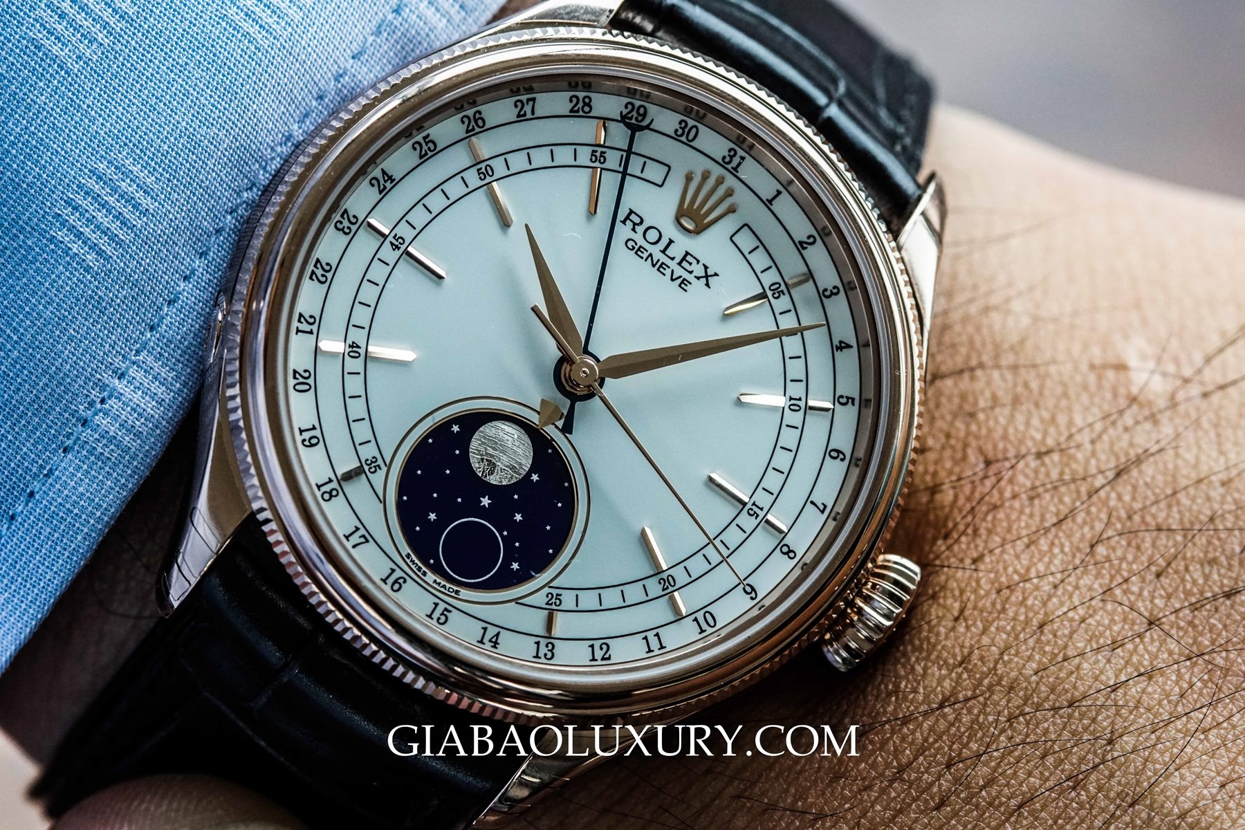 Đồng Hồ Rolex Cellini Moonphase 50535 Chính Hãng