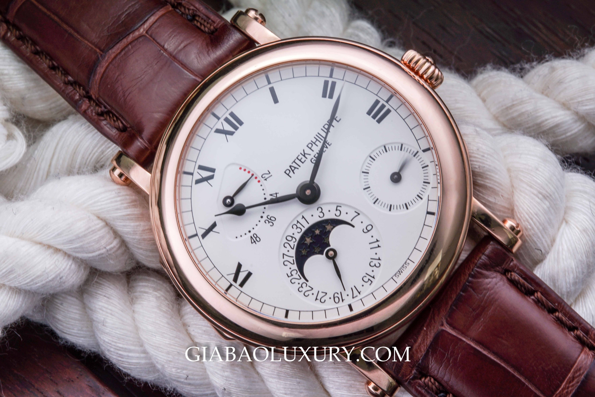 Đồng Hồ Patek Philippe Moon Phase Power Reserve Rose Gold 5054R