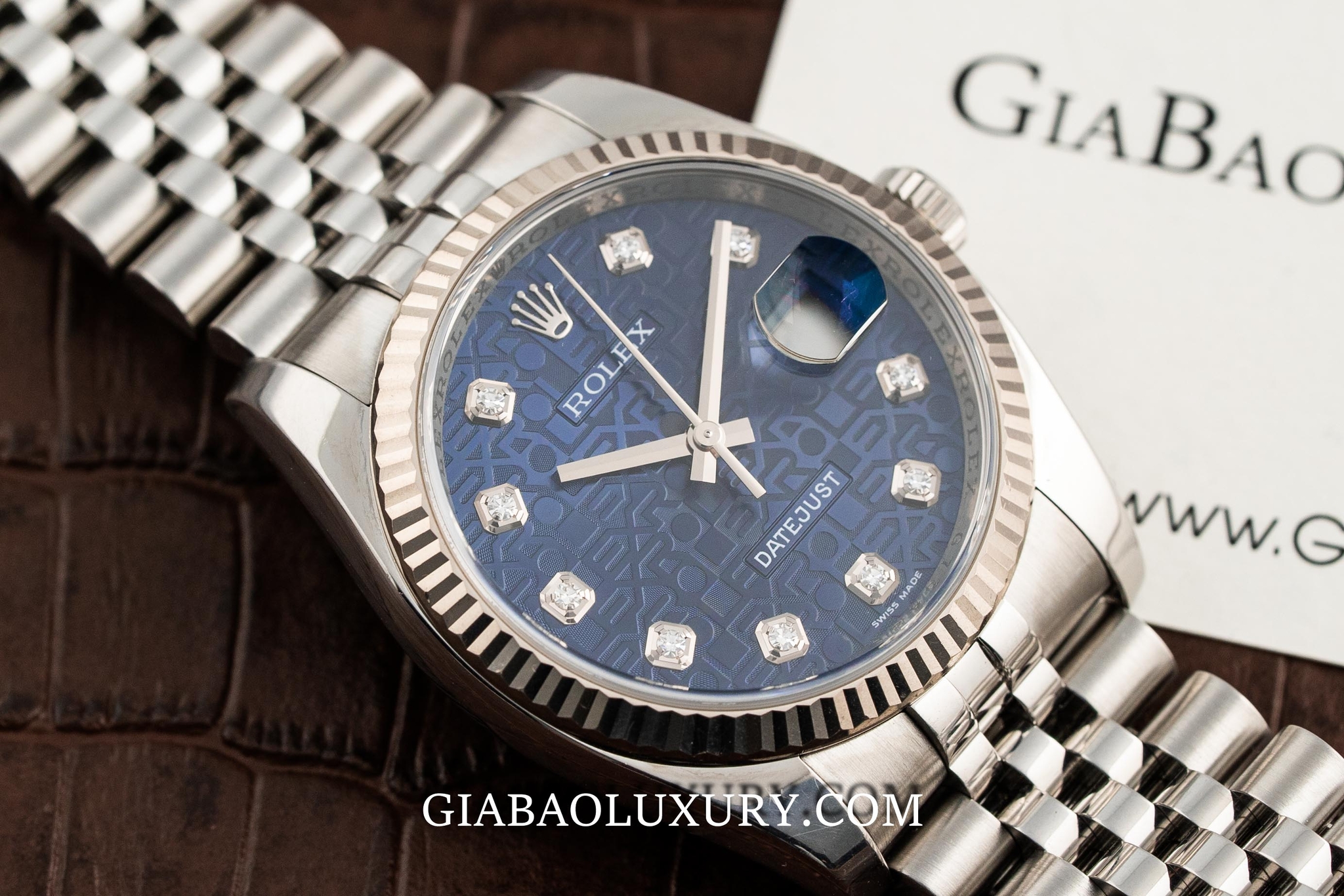 Đồng hồ Rolex Datejust 116234 Mặt Số Vi Tính Xanh