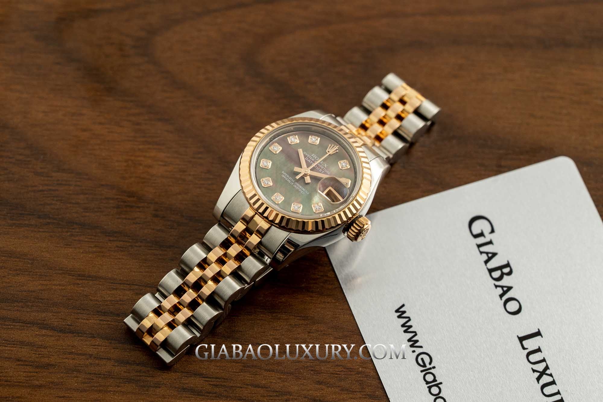 Đồng Hồ Rolex Lady Datejust 179171 Mặt Ốc Tím