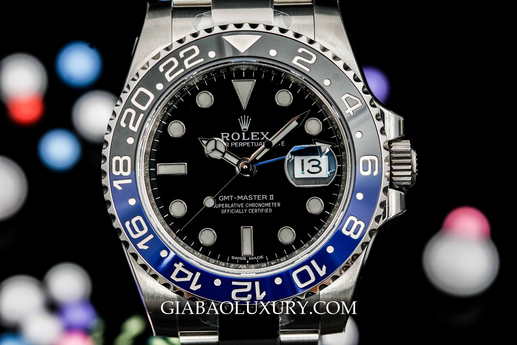 đồng hồ rolex batman gmt master II 116710 BLNR