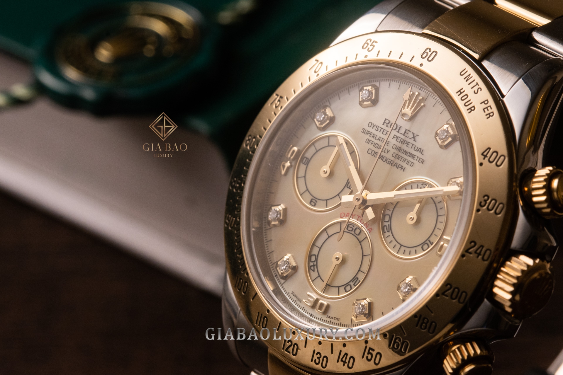 Đồng Hồ Rolex Cosmograph Daytona 116523 Mặt Ốc Vàng