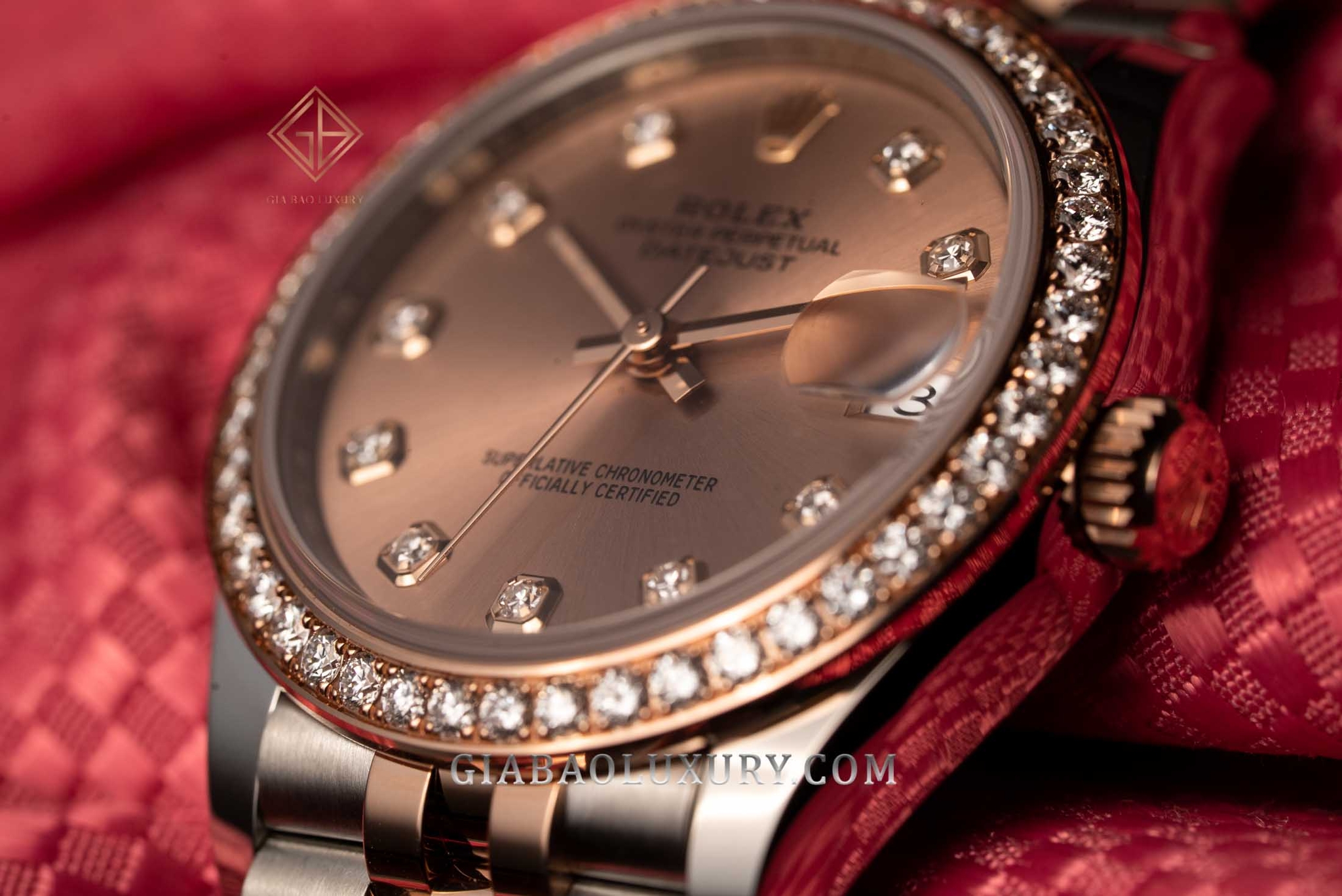 Đồng Hồ Rolex Datejust 31 278381 Mặt Số Hồng Nạm Kim Cương